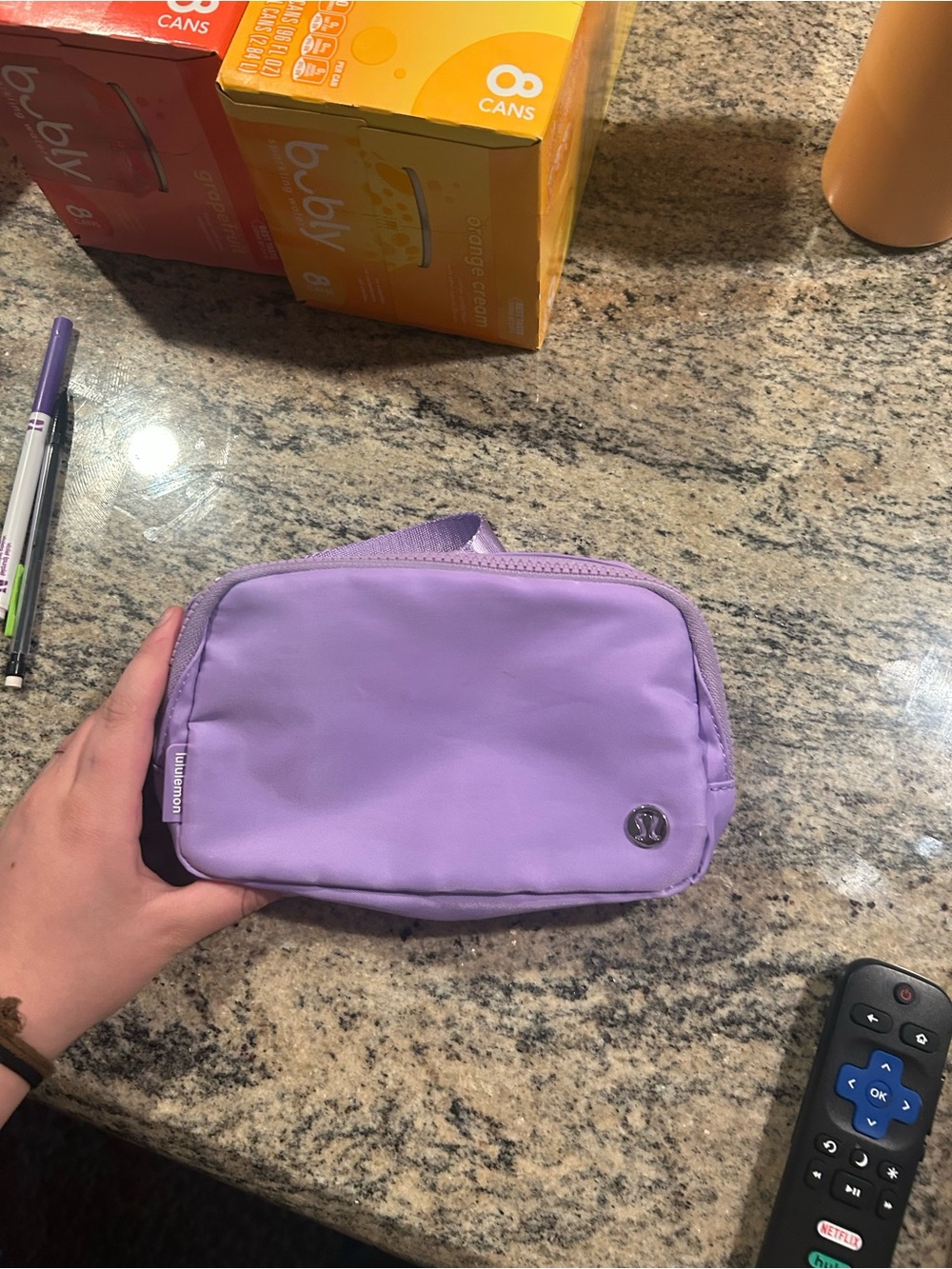 lululemon athletica Lavender Nylon Cosmetic Pouch